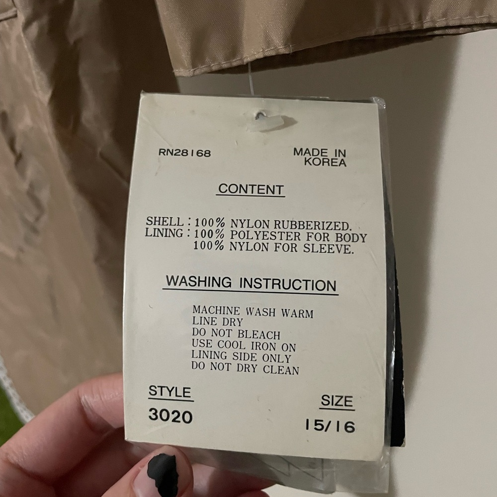 NWT Vintage Trench / Rain Coat - Picture 8 of 14